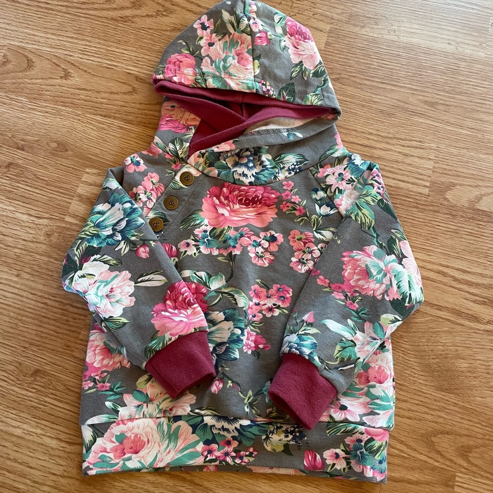 Double hooded girls sweatshirt